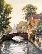 Roger Hebbbelinck (1912-1987) - Brugge Meebrug 66/ 300 – ets, Ophalen of Verzenden