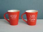 2 Mokken 'Bicycle Fred Rompelberg', Keramiek, Nieuw, Ophalen of Verzenden, Overige stijlen