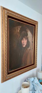 Groot schilderij .Monique uit de serie Secret Army, Ophalen of Verzenden