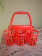 Vintage oranje flessenhouder, Ophalen of Verzenden