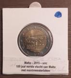 2 euros Malte 2015 - 1er vol avec MMT - UNC, Timbres & Monnaies, Monnaies | Europe | Monnaies euro, 2 euros, Malte, Enlèvement ou Envoi
