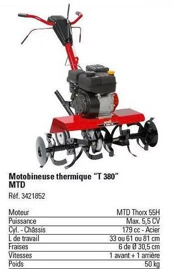 Moyobineuse MTD T380