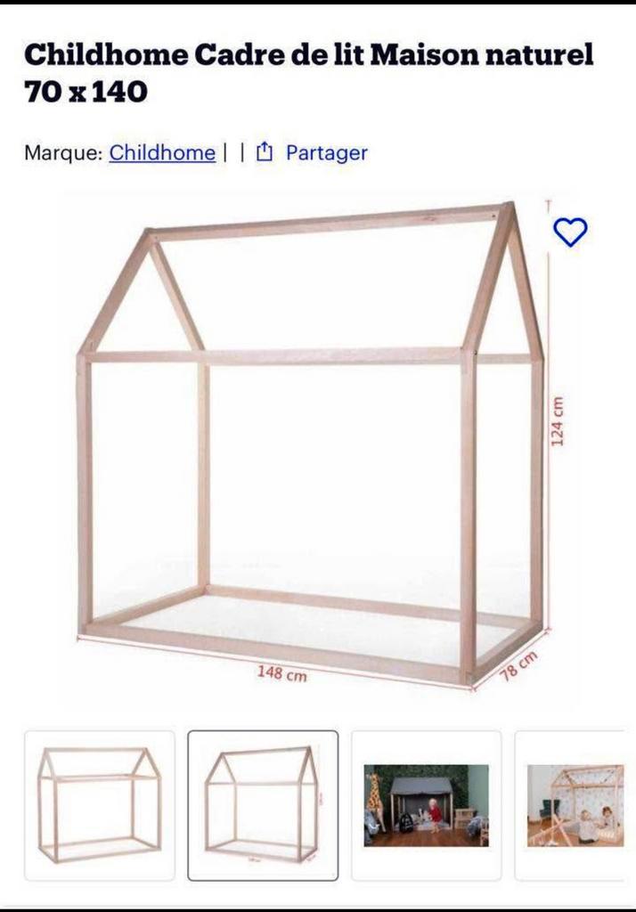 Lit cabane childhome a donner, Enfants & Bébés, Chambre d'enfant | Lits, Utilisé, Matelas, Enlèvement