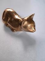 Massief koperen/messing poes, Antiek en Kunst, Ophalen of Verzenden, Koper