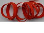 Lot 8 bracelets silicone rouge DODGE, Comme neuf, Rouge, Enlèvement ou Envoi