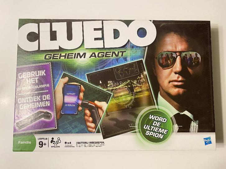 Cluedo geheim agent, Hasbro, Hobby en Vrije tijd, Gezelschapsspellen | Bordspellen, Zo goed als nieuw, Drie of vier spelers, Vijf spelers of meer