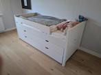 Kinderbed 90x200 Bopita wit met bedlade en 2 opberglades, Kinderen en Baby's, Kinderkamer | Complete kinderkamers, Ophalen, Gebruikt