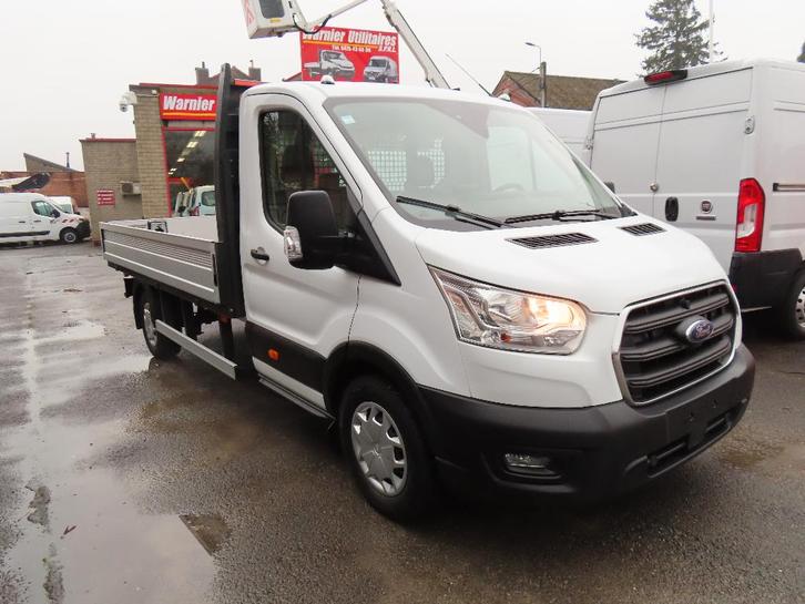 Ford Transit Plateau, Autos, Ford, Entreprise, Transit, Diesel, Euro 6, Autre carrosserie, 2 portes, Boîte manuelle, Blanc, Gris