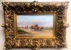 Huifkar met driespan - Anton Rudolf Derfla (Wenen 1849 - ?), Ophalen of Verzenden