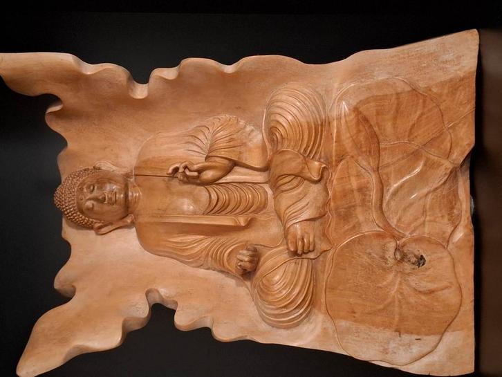 Sculpture Bouddha Bois/ Bali artisanat/ Valeur: €250, Maison & Meubles, Accessoires pour la Maison | Statues de Bouddha, Utilisé