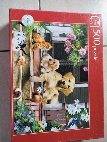 Dierenpuzzel 500 stukjes, Hobby en Vrije tijd, Denksport en Puzzels, Ophalen, 500 t/m 1500 stukjes, Gebruikt, Legpuzzel