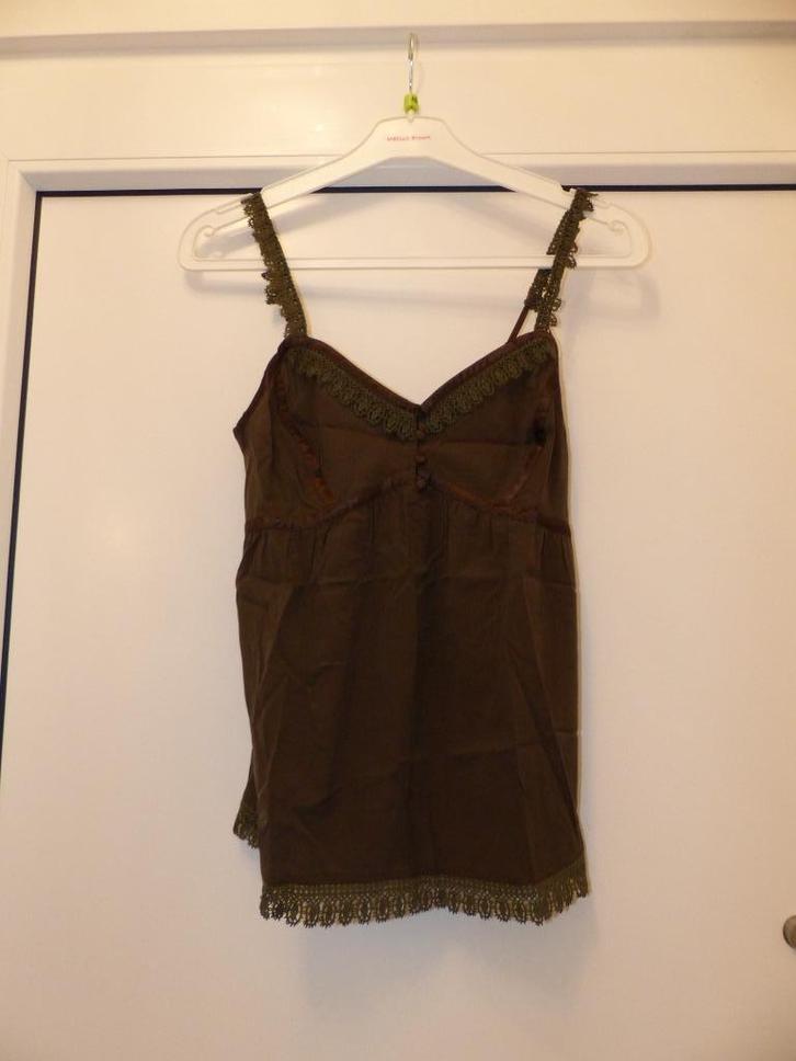 Essentiel Antwerp bruin topje - maat 36 - perfecte staat, Kleding | Dames, Topjes, Zo goed als nieuw, Maat 36 (S), Bruin, Zonder mouw