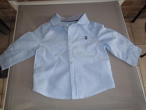 Hemelsblauw hemd maat 62 - Obaïbi, Kinderen en Baby's, Babykleding | Maat 62, Zo goed als nieuw, Jongetje, Overhemdje of Bloesje