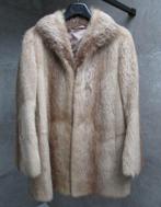 bontjas van wasbeer, Ophalen of Verzenden, Zo goed als nieuw, Maat 38/40 (M), Beige