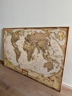 Mooi groot schilderij wereld 118 x 78 cm, Huis en Inrichting, Woonaccessoires | Wanddecoraties, Ophalen, Gebruikt