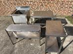 Lot : Evier + 3 tables en inox en super état, Gris, Enlèvement ou Envoi, Utilisé, 50 à 100 cm