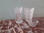 Set antieke kristallen vaas en asbak