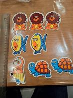 Vintage stickers leeuw, vis, schildpad, afzonderlijk mogelij, Enlèvement ou Envoi, Comme neuf, Autres types