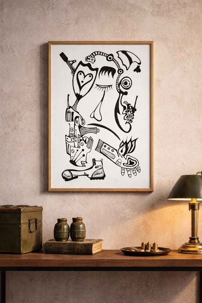 De soldaat van fortuin, Antiek en Kunst, Kunst | Tekeningen en Fotografie