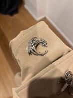 Zilveren hanger met draak, Ophalen of Verzenden, Zo goed als nieuw, Zilver, Zilver