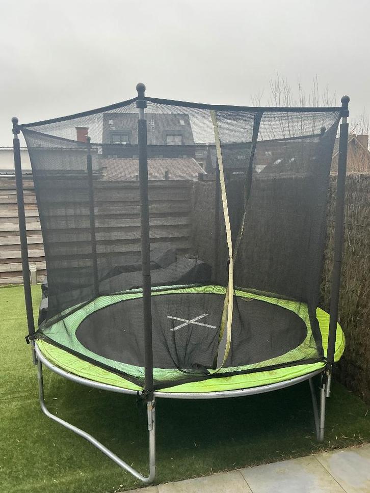 Trampoline te koop met veiligheidsnet, Kinderen en Baby's, Speelgoed | Buiten | Trampolines, Gebruikt, Ophalen
