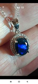 Sterling zilveren hanger met prachtige zwarte opaal, Blauw, Nieuw, Ophalen of Verzenden, Met edelsteen