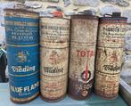 Lot de 4 ancien bidon fuel - huile deco garage total, Enlèvement, Utilisé