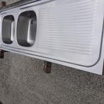 Inox spoelbak 0.50 x 1.40 m, merk Franke., Ophalen of Verzenden, Zo goed als nieuw, Inox, Wastafel