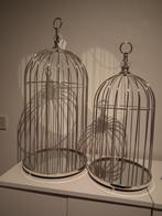 Décorations, 2 cages oiseaux à poser. h. 55/66 cm (NOUVEAU), Métal ou Aluminium, Moins de 50 cm, Enlèvement, 50 à 75 cm