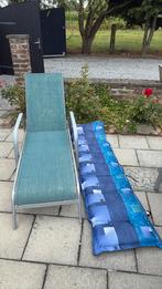 2 aluminium ligbedden, Tuin en Terras, Ligbedden, Ophalen, Zo goed als nieuw, Aluminium