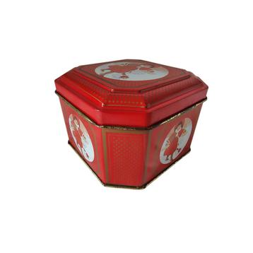 Retro blikken doosje met winter afbeelding. beschikbaar voor biedingen