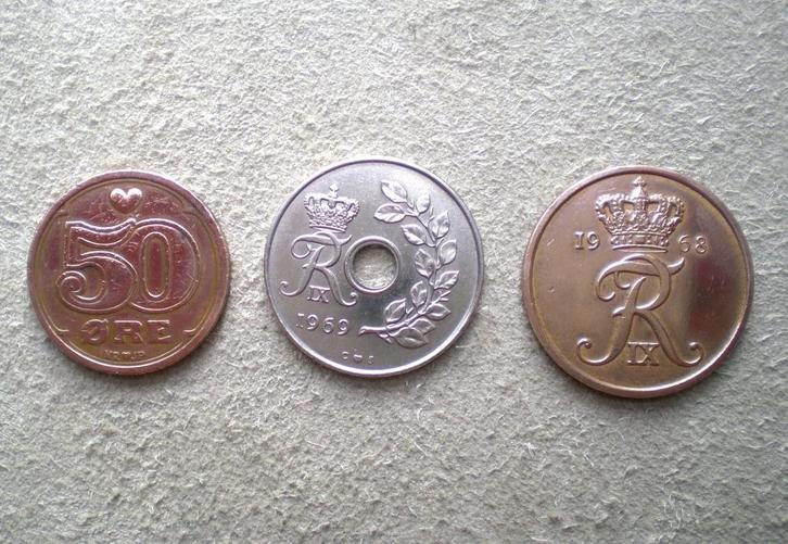 munten Denemarken numismatiek, Postzegels en Munten, Munten | Europa | Niet-Euromunten, Losse munt, Overige landen, Ophalen of Verzenden