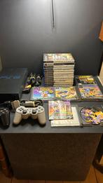 PlayStation 2 en spelletjes, Games en Spelcomputers, Ophalen, Zo goed als nieuw, Zwart, Met 2 controllers