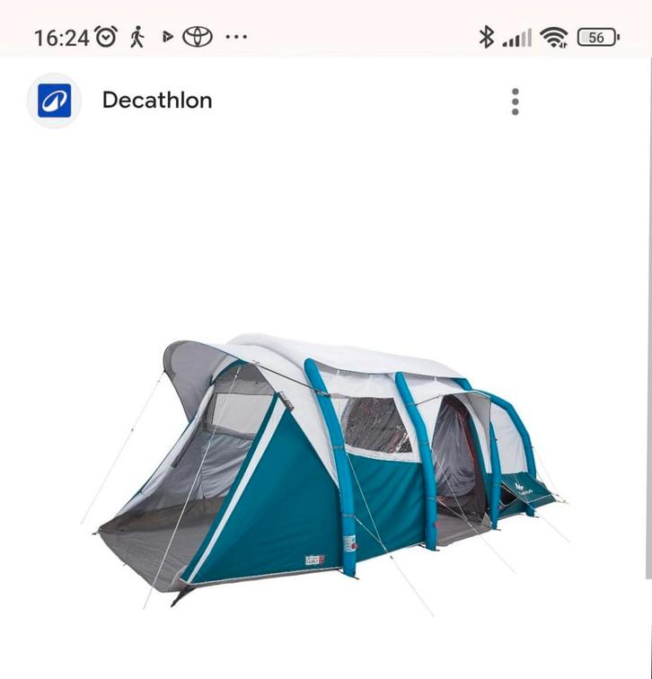 Quechua 6.3 XL 6 personen - opblaasbaar, Caravans en Kamperen, Tenten, tot en met 3, Zo goed als nieuw, Ophalen