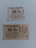 Ksk Tongeren voetbalticket Jaren ´70-'89, Verzamelen, Sportartikelen en Voetbal, Ophalen of Verzenden