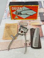 1951 - Delta solingen antiek Hand tondeuse clipper compleet, Antiek en Kunst, Ophalen of Verzenden