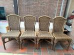 Rotanstoelen, Huis en Inrichting, Stoelen, Ophalen, Gebruikt, Bruin, Vier