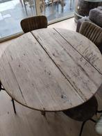 Antieke, eiken ronde/ovalen tafel, Huis en Inrichting, Tafels | Eettafels, Gebruikt, Vijf personen of meer, Antiek, Ophalen