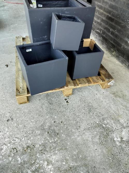 Clayfibre bakken antraciet - Diverse maten, Tuin en Terras, Bloembakken en Plantenbakken, Nieuw, Overige materialen, Binnen, Balkon