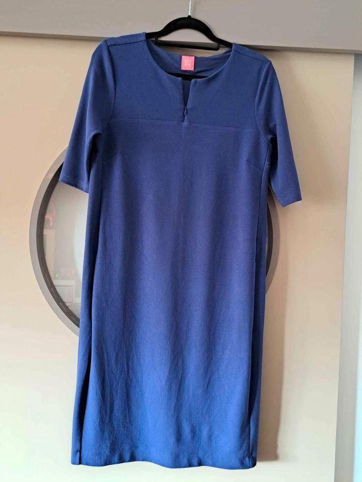 Kyra & Ko, blauwe jurk mt L, Kleding | Dames, Jurken, Zo goed als nieuw, Maat 42/44 (L), Blauw, Ophalen of Verzenden