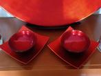 Rode bambooschalen, Ophalen of Verzenden, Zo goed als nieuw