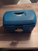 Blauwe beautycase, Handtassen en Accessoires, Beautycases, Blauw, Gebruikt, Ophalen of Verzenden, Hardcase