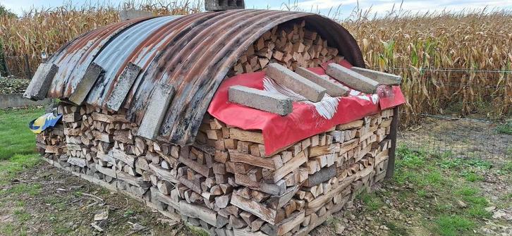 Witloofplaten, brandhoutopslag, Tuin en Terras, Brandhout, Blokken, Ophalen