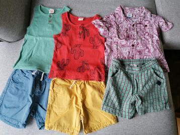 tanktops Hema, shorts Zara, tenue F&G voor 3 jaar of 98/104