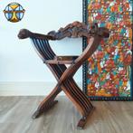 Antieke Dagobert stoel / konings stoel (opklapbare stoel), Antiek en Kunst, Ophalen of Verzenden