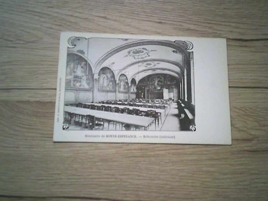 BONNE-ESPERANCE: Séminaire - Réfectoire (intérieur), Collections, Cartes postales | Belgique, Enlèvement ou Envoi, Avant 1920