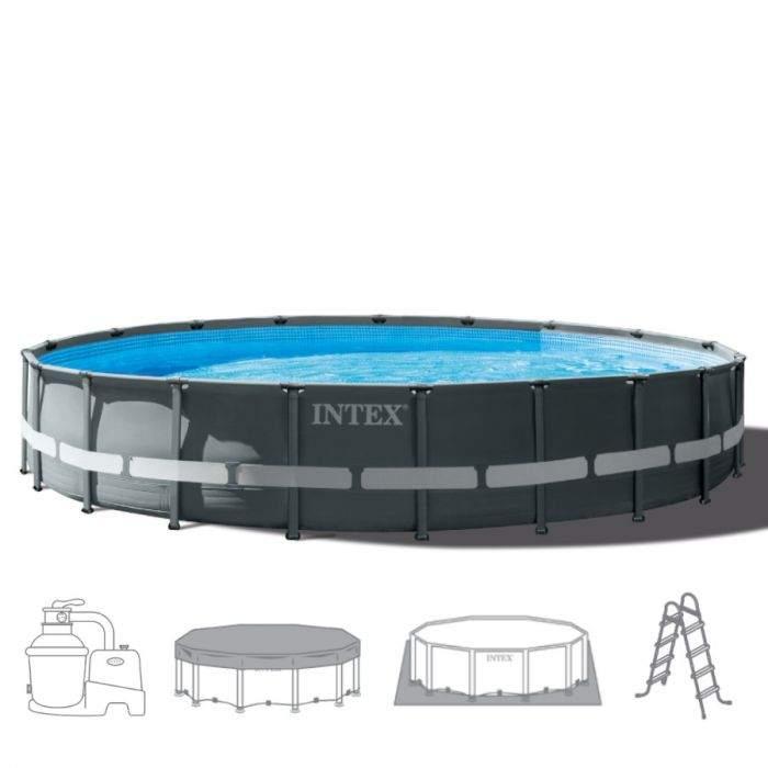 Piscine ronde Intex Ultra XTR 6,10m, Jardin & Terrasse, Neuf, 300 cm ou plus, Rond, Enlèvement