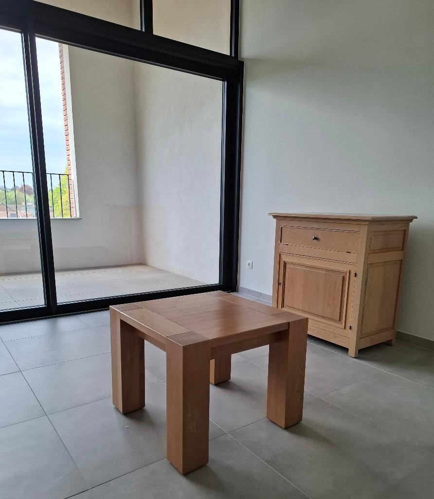 Salontafel Bijzettafel Eik, Ophalen, Gebruikt, 50 tot 100 cm, 50 tot 75 cm