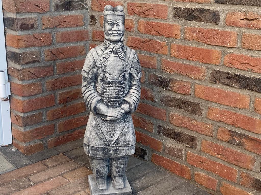 Krijger , Temperwachter , Hoogte 65cm, Tuin en Terras, Tuinbeelden, Nieuw, Mensenbeeld, Beton, Ophalen