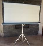 Écran de projection mobile vintage sur trépied pliable, Enlèvement, Utilisé